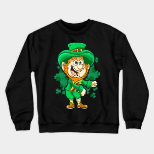 Flossing Leprechaun St Patricks Day Crewneck Sweatshirt